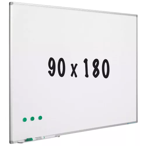 In And OutdoorMatch Whiteboard Duke - Geverfd staal - Wit - 90x180cm (70648)