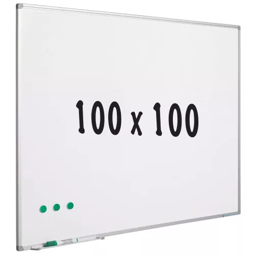 In And OutdoorMatch Whiteboard Elwood - Geverfd staal - Wit - Magnetisch - 100x100cm (70649)