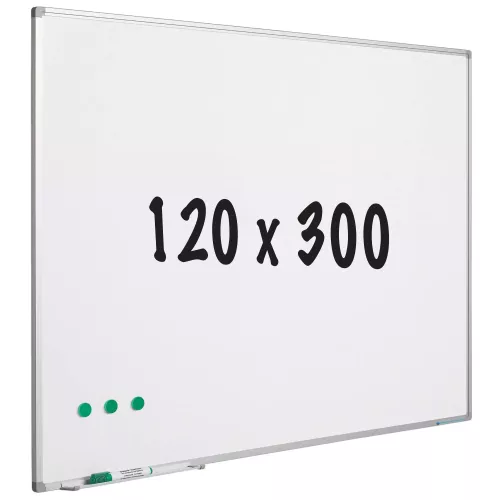 In And OutdoorMatch Whiteboard Vargas - Geverfd staal - Magnetisch - Wit - 120x300cm (70656)