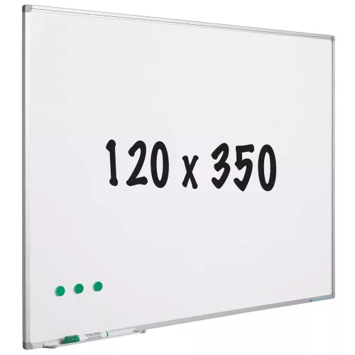 In And OutdoorMatch Whiteboard Kelley - Geverfd staal - Magnetisch - Wit - 120x350cm (70657)