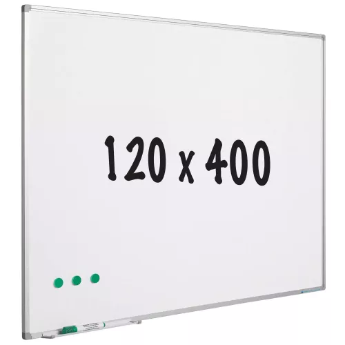 In And OutdoorMatch Whiteboard Toni - Geverfd staal - Magnetisch - Wit - 120x400cm (70658)