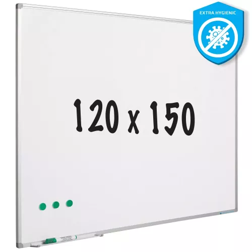 In And OutdoorMatch Whiteboard Extra Hygiënisch Mattie - Emaille staal - Magnetisch - Wit - 120x150cm (70660)