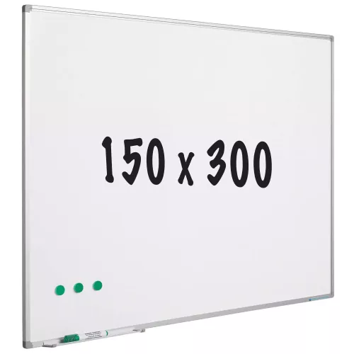 In And OutdoorMatch Whiteboard geëmailleerd staal Jeff - Wit - Magnetisch - 150x300cm (70682)