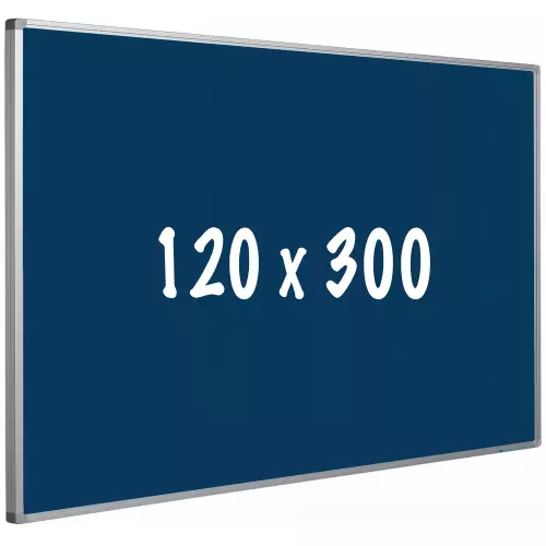 WhiteboardMatch Prikbord kurk PRO - Aluminium frame - Eenvoudige montage - Punaises - Blauw - Prikborden - 120x300cm (50646)