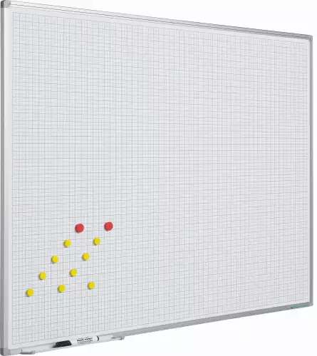 WhiteboardMatch Whiteboard Deluxe - Geëmailleerd staal - Weekplanner - Maandplanner - Jaarplanner - Magnetisch - Wit - 90x120cm (50689)