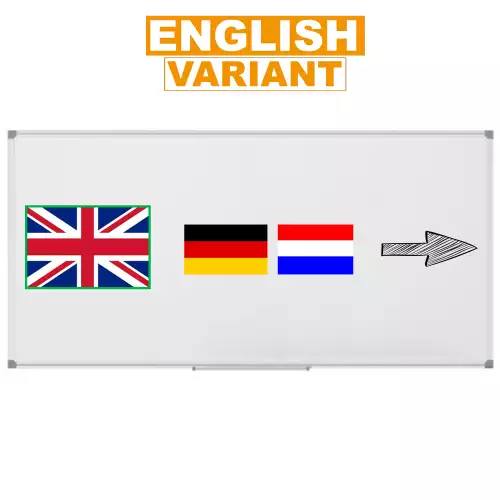 WhiteboardMatch Whiteboard PRO - Geëmailleerd staal - Whiteboard Weekplanner - Maandplanner - Jaarplanner - Magnetisch - Wit - Incl. maand/dag/nummerstroken - Engels - 60x90cm (50704)