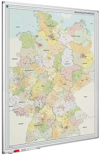 WhiteboardMatch Landkaart bord Softline profiel 8mm, Duitsland PC (50749)