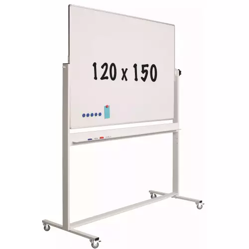 WhiteboardMatch Mobiel whiteboard - Kantelbaar - Weekplanner - Maandplanner - Jaarplanner - Dubbelzijdig en magnetisch - 120x150cm (50777)