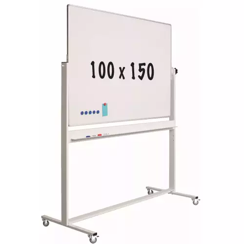 WhiteboardMatch Mobiel whiteboard - Kantelbaar - Weekplanner - Maandplanner - Jaarplanner - Dubbelzijdig en magnetisch - 100x150cm (50779)