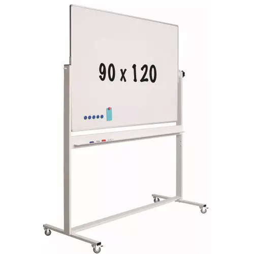 WhiteboardMatch Mobiel whiteboard - Kantelbaar - Weekplanner - Maandplanner - Jaarplanner - Dubbelzijdig en magnetisch - 90x120cm (50780)