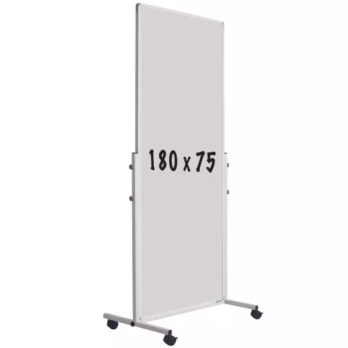 WhiteboardMatch Mobiel whiteboard gelakt staal PRO - Weekplanner - Maandplanner - Jaarplanner - Magnetisch - Wit - 180x75cm (50792)