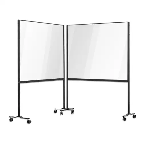 WhiteboardMatch Verrijdbaar werkbord PRO - Gelakt staal - Spatbord - Wit - 120x150cm (50797)