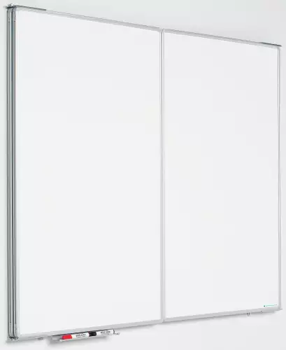 WhiteboardMatch Vijfzijdig whiteboard RC10 profiel - Magnetisch - Geëmailleerd staal - Wit - 60x90cm (50805)