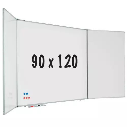 WhiteboardMatch Vijfzijdig whiteboard RC10 profiel - Magnetisch - Geëmailleerd staal - Wit - 120x90cm (50806)