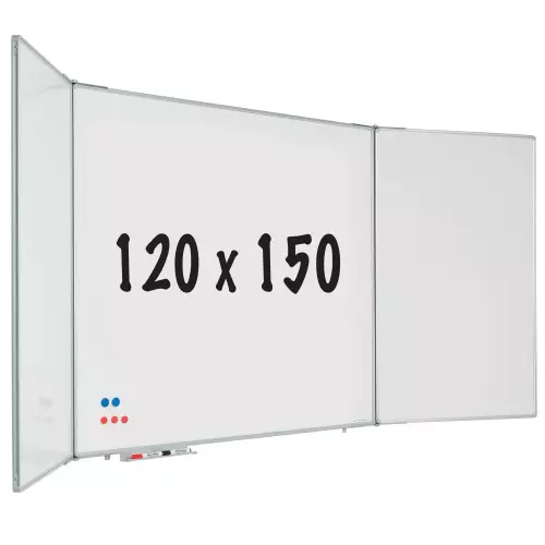 WhiteboardMatch Vijfzijdig whiteboard RC10 profiel - Magnetisch - Geëmailleerd staal Wit - 120x150cm (50808)