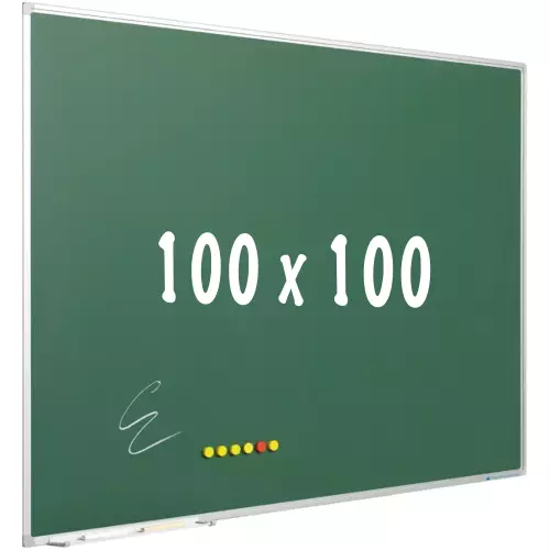 WhiteboardMatch Krijtbord PRO - Magnetisch - Schoolbord - Eenvoudige montage - Geëmailleerd staal - Groen - 100x100cm (50817)