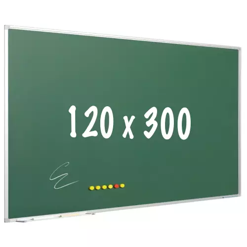 WhiteboardMatch Krijtbord PRO - Magnetisch - Schoolbord - Eenvoudige montage - Geëmailleerd staal - Groen - 300x120cm (50824)