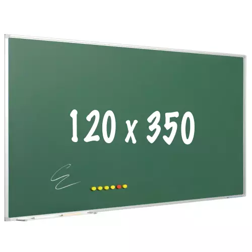 WhiteboardMatch Krijtbord PRO - Magnetisch - Schoolbord - Eenvoudige montage - Geëmailleerd staal - Groen - 120x350cm (50825)