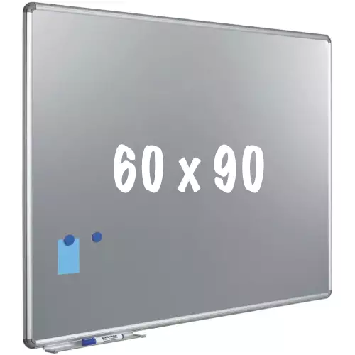 WhiteboardMatch Silverboard Deluxe design profiel - Magnetisch - Metallic zilver - 60x90cm (50855)