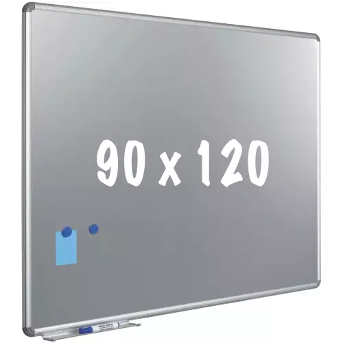 WhiteboardMatch Silverboard Deluxe Design profiel - Magnetisch - Metallic zilver - 90x120cm (50857)