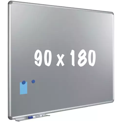 WhiteboardMatch Silverboard Deluxe design profiel - Magnetisch - Metallic zilver - 90x180cm (50858)