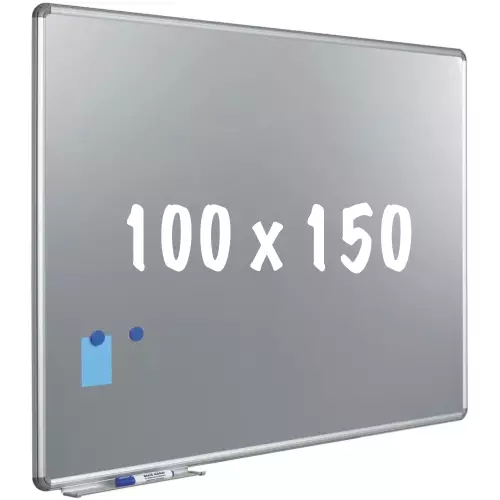 WhiteboardMatch Silverboard Deluxe design profiel - Magnetisch - metallic zilver - 100x150cm (50859)