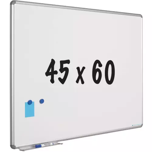 WhiteboardMatch Whiteboard design profiel - Magnetisch - Geëmailleerd staal - Wit - 45x60cm (50861)