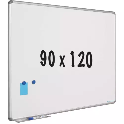 WhiteboardMatch Whiteboard - Geëmailleerd staal - Wit - Magnetisch - 90x120cm (50863)