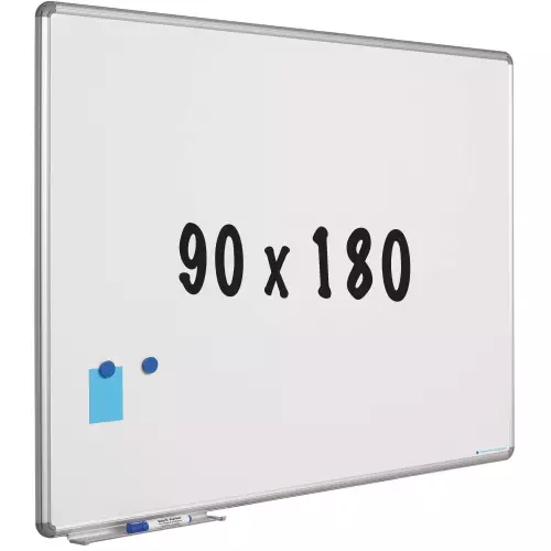 WhiteboardMatch Whiteboard - Geëmailleerd staal - Wit - Magnetisch - 90x180cm (50864)