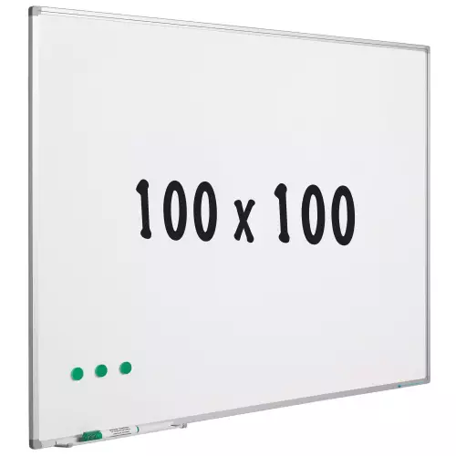 WhiteboardMatch Whiteboard - Gelakt staal - Wit - Magnetisch - 100x100cm (50878)