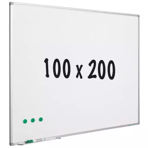 WhiteboardMatch Whiteboard - Gelakt staal - Magnetisch - Wit - 100x200cm (50880)