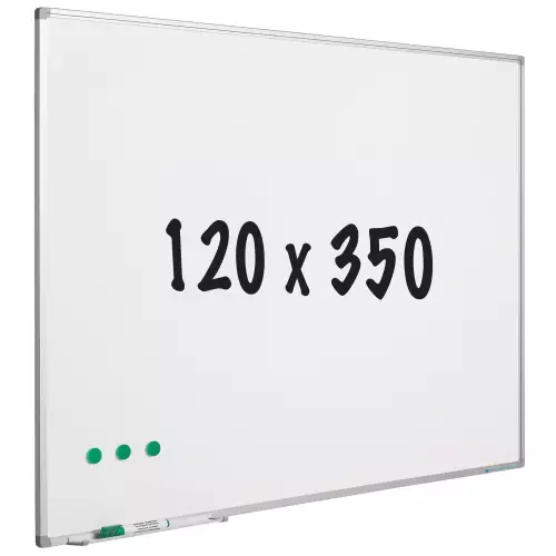 WhiteboardMatch Whiteboard - Gelakt staal - Magnetisch - Wit - 120x350cm (50886)