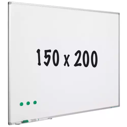 inandoutdoormatch Whiteboard geëmailleerd staal - Wit - Magnetisch - 150x200cm (50910)