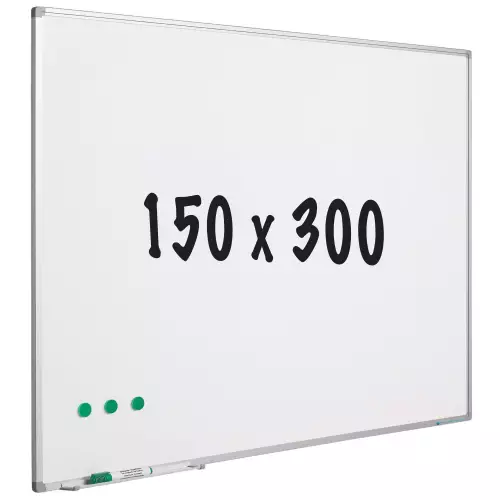 WhiteboardMatch Whiteboard geëmailleerd staal - Wit - Magnetisch - 150x300cm (50912)